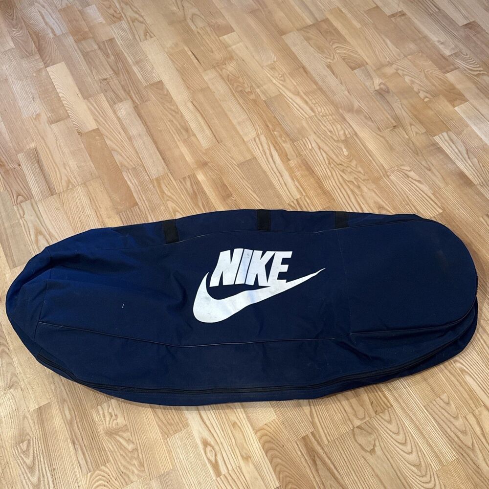 Nike Golf Caddy Bag Travel Cover Duffle Vtg Y2K USA Blue Canvas White Swoosh